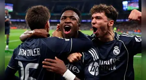 Real Madrid venció 2-1 a Manchester City con doblete de Vinícius Júnior y clasificó a cuartos de final de Champions League