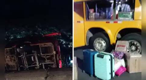Bus se despista y deja cinco heridos en Huancavelica: unidad habría sufrido fallas mecánicas
