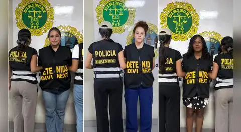 Caen tres implicadas en Los Extorsionadores del Mal: exigían S/ 150.000 a comerciantes de muebles del Mercado Central