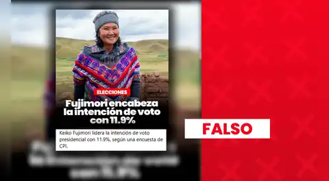 Es falso que Keiko Fujimori lidere encuesta presidencial de CPI con un 11,9%