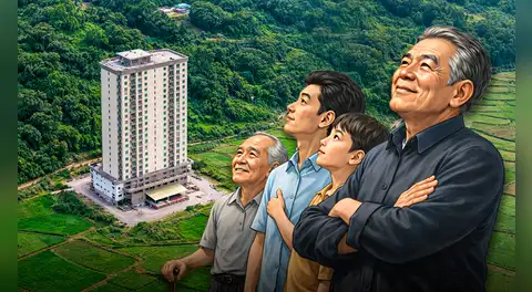 Una familia china impacta al construir un edificio de 15 plantas exclusivo para sus 100 familiares y con estacionamiento subterráneo