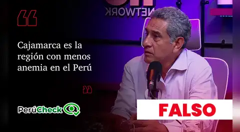 Cajamarca no es la región con menos anemia del Perú, como afirmó Mesías Guevara