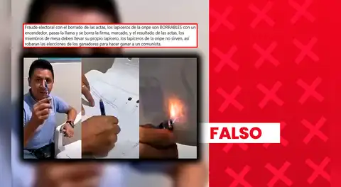 Es falso que la ONPE entregue lapiceros de tinta borrable para el voto ciudadano en las Elecciones Generales 2026