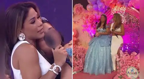 Karen Dejo rompe en llanto al ver a su hija convertida en quinceañera en televisión: "Solo quiero verla feliz"