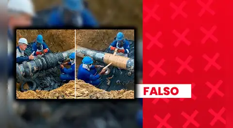 Son falsas estas imágenes de la reparación del gasoducto de Camisea en marzo con jebe y cinta adhesiva: se generaron con IA