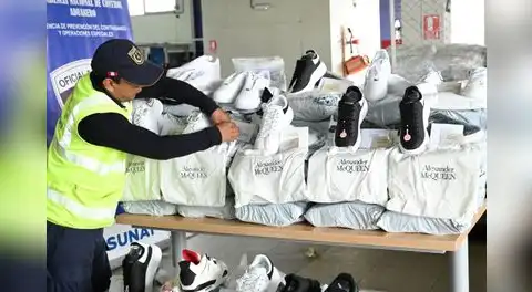 Incautan 4 mil pares de zapatillas de contrabando valorizadas en US$ un millón