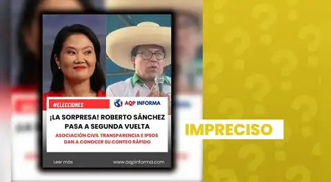 Es impreciso que Ipsos asegure que Roberto Sánchez pasará a segunda vuelta: se proyecta un triple empate técnico en el segundo lugar