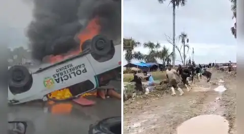 La Pampa: atacan camionetas de la Policía durante operativo contra la minería ilegal en Madre de Dios