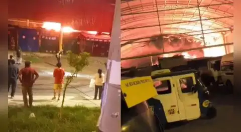 Villa El Salvador: incendio de gran magnitud consume el mercado Oasis y deja más de 40 puestos afectados