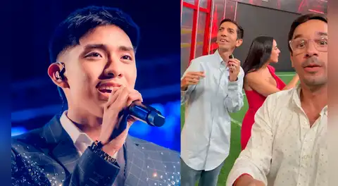 Conductores de ‘Desvelados’ impactan con su curiosa reacción al escuchar cantar a capela a Oscar Junior, heredero de La Bella Luz