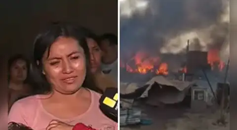 Incendio consume viviendas de seis familias en Carabayllo: “Lo perdí todo”, dice afectada con bebé en brazos