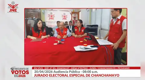 Primera audiencia de recuento de votos del JEE dio como ganador a Roberto Sánchez en una mesa en Chanchamayo