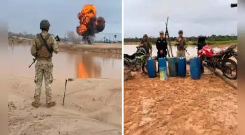 Fuerzas Armadas destruyen equipos de minería ilegal valorizados en más de S/2.3 millones
