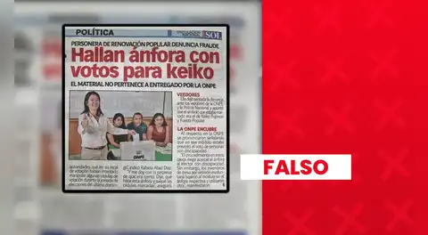 Denuncia de manipulación de votos en favor de Keiko Fujimori circula como actual, pero ocurrió en 2021