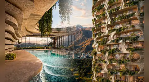 La torre inspirada en la geología de la cordillera de los Andes que construirán en un país de Sudamérica y estará lista en 2029