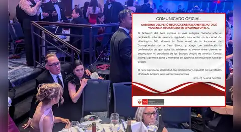 Perú condena ataque durante la Cena Anual de Corresponsales en la Casa Blanca
