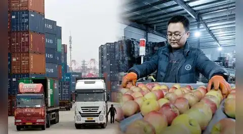 Un país africano desafía las barreras comerciales y envía 24 toneladas de manzanas a China con arancel cero