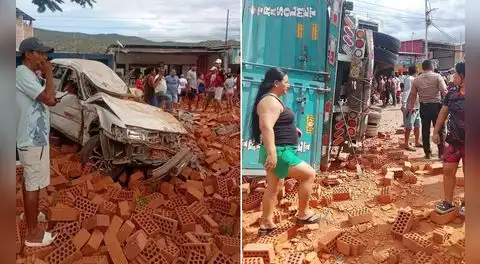 Tragedia en Jaén: tráiler de ladrillos impacta varios vehículos y deja cinco fallecidos en carretera Belaúnde Terry