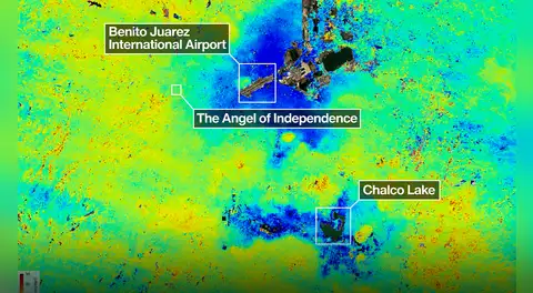La NASA observa por primera vez desde el espacio el rápido hundimiento de Ciudad de México: más de 2 cm por mes