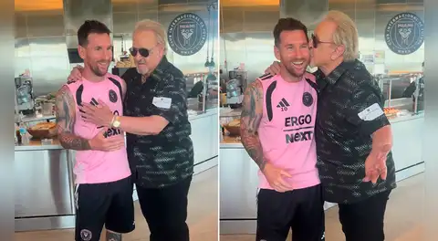 Lionel Messi y Carlos Villagrán ‘Kiko’ se encuentran en Miami y actor lo sorprende con un beso: “Te sigo de toda la vida”