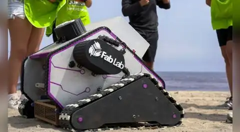 Robot playero: joven peruano crea máquina que limpia arena y atrapa microplásticos sin ayuda humana