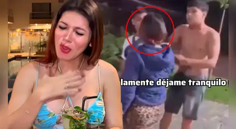 La 'Uchulú' protagoniza tensa discusión con su novio en plena calle tras encontrarlo con otra mujer: "¿Qué tienes con él?"