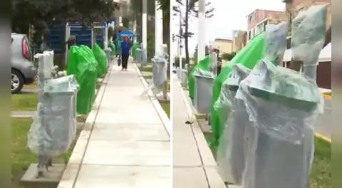 Vecinos alertan 42 tachos de basura en una sola cuadra de La Perla: “Como si fuésemos muy sucios”