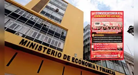 Gremios estatales marcharon al MEF para exigir más recursos y respeto a la negociación colectiva