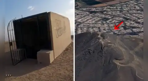 Esta misteriosa casa fue construida en la cima de un cerro en La Molina: tiene patio, baño y un estrado