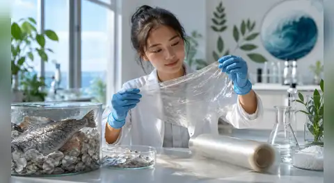 Estudiante del MIT crea un plástico biodegradable con escamas de peces para reducir la contaminación en los océanos