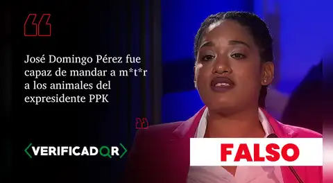 Es falso que el exfiscal José Domingo Pérez haya “mandado a matar” a los animales del expresidente PPK, como afirmó Rosangella Barbarán