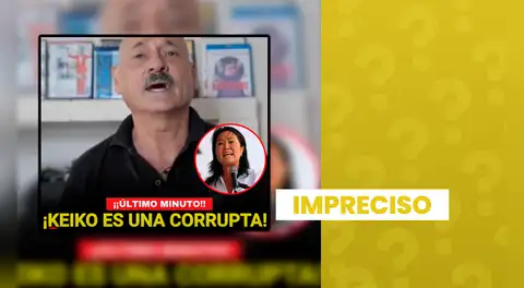 Actor Gustavo Bueno sí advirtió que un gobierno de Keiko Fujimori sería un peligro para la democracia, pero video no es actual: corresponde a las Elecciones 2021