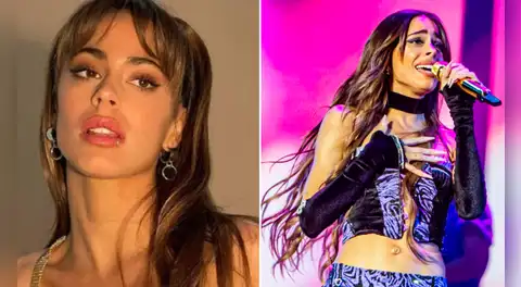 Cantante Tini sufre corte en pleno concierto en el Estadio Nacional y pide ayuda a su equipo de trabajo