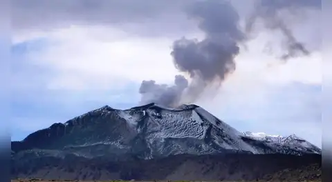 Volcán Sabancaya registra nueva emisión de cenizas en Arequipa: IGP alerta posible afectación a pobladores