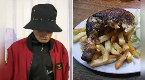 Trabajadores le queman la boca a menor por no pagar 1/4 de pollo a la brasa en Huancavelica