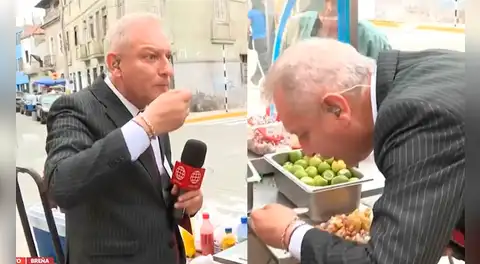 Gunter Rave come ceviche carretillero en plenas elecciones 2026 y tiene inesperada reacción en vivo: "Se puso rojo"