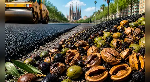 Es oficial: Barcelona busca transformar sus calles con residuos de aceituna para reducir un 76% las emisiones de CO2