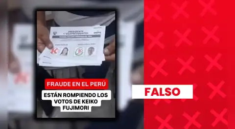 Es falso que tras la segunda vuelta se hayan roto cédulas marcadas a favor de Keiko Fujimori: se trataba de material no utilizado y su destrucción forma parte del protocolo de la ONPE