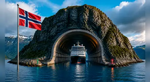 Noruega iniciará la construcción del primer túnel del mundo para barcos y cruceros: atravesará una montaña y estaría listo en 2032