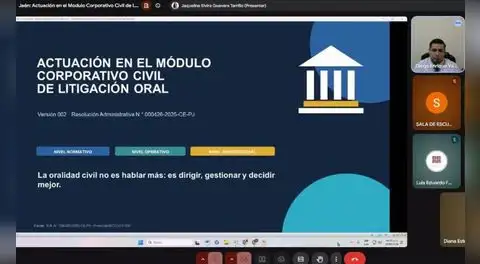 Personal judicial de Jaén, San Ignacio y Cutervo fortalece competencias en litigación oral civil
