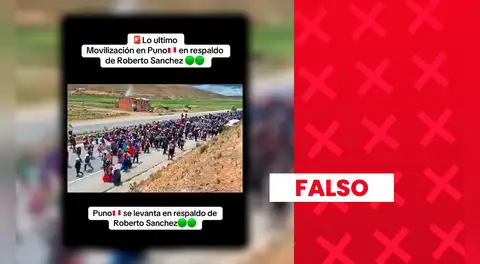 Este viral no corresponde a una movilización a favor de Roberto Sánchez en Puno, sino a la ‘Marcha comunal por la vida’ realizada en Bolivia en 2025