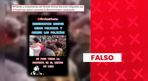 Reservistas sí se enfrentaron a la PNP en el Centro de Lima, pero no en una marcha vinculada a las EG 2026: video corresponde a la ‘Toma de Lima’ de 2023