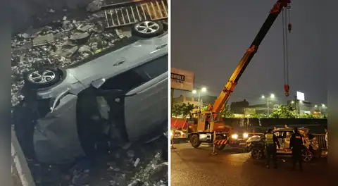 Camioneta cae al río Rímac tras violento choque cerca de Puente Nuevo y deja cuatro heridos en SJL