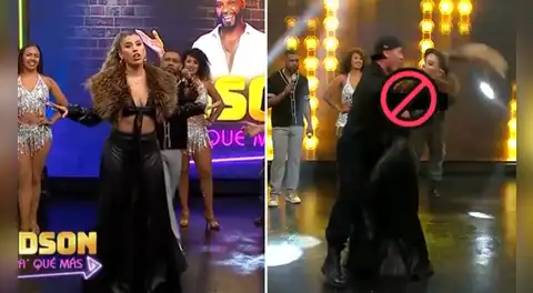 Yahaira Plasencia sufre incómodo momento con su vestuario durante baile en el programa de Edson Dávila