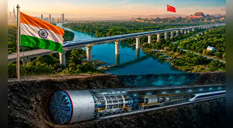 El primer moderno corredor ferroviario de India incluirá un túnel submarino a 56 metros de profundidad: perforado con máquinas de 3.000 toneladas