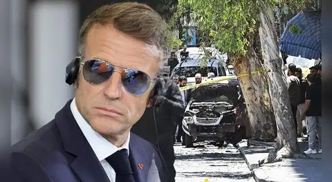 Dos bombas estallan en Damasco durante la visita del presidente Emmanuel Macron y dejan 18 heridos cerca de su hotel