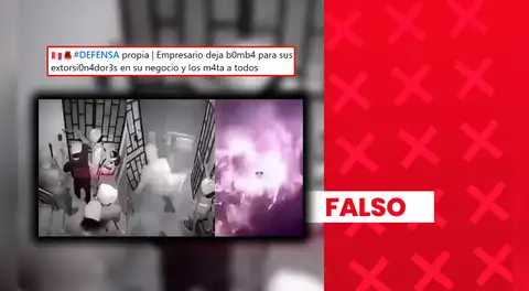 Estas imágenes no muestran el resultado de una supuesta trampa con explosivos colocada por un empresario peruano contra extorsionadores
