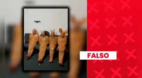 Video viral de hombres envueltos en cinta adhesiva no muestra un castigo a ladrones en Indonesia: fue difundido fuera de contexto
