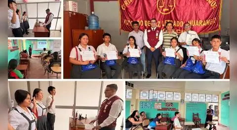 Estudiantes de Huarango juran como jueces y secretarios de Justicia de Paz Escolar