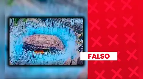 Es falso que el video de los fuegos artificiales en la celebración de España por el Mundial muestre los colores de Argentina